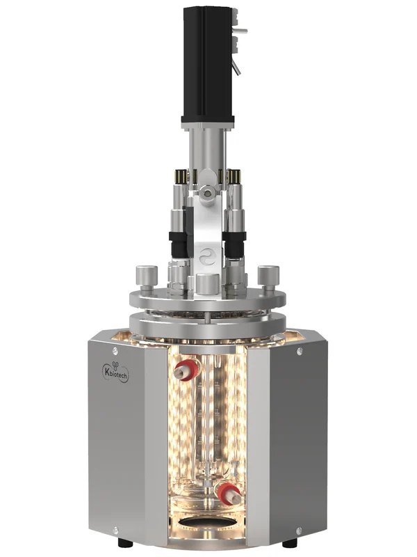 Bioreattore in vetro (stirred-tank)